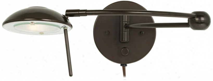 Outline Warm Bronze Plug-in Swing Arm Wall Lamp (p5391)