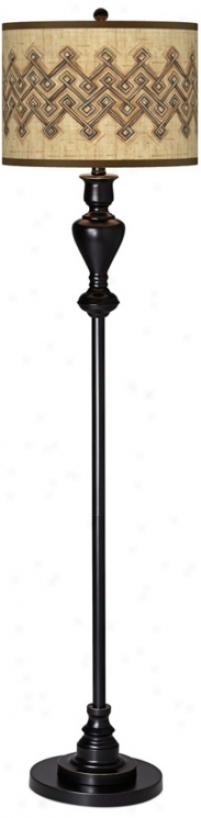 Corinthia Giclee Glow Black Bronze Floor Lamp (w9956-x2890)