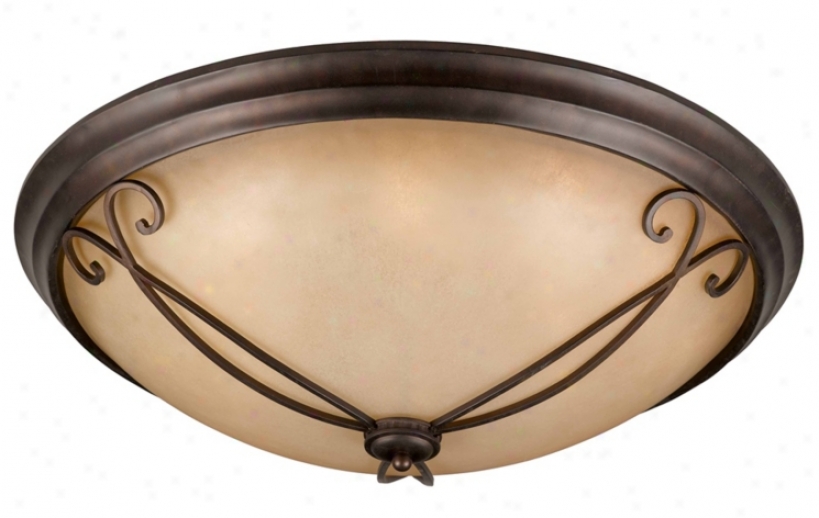 Corsica Bronze Finish 32" Wide Flushmount Ceiling Light (m2166)