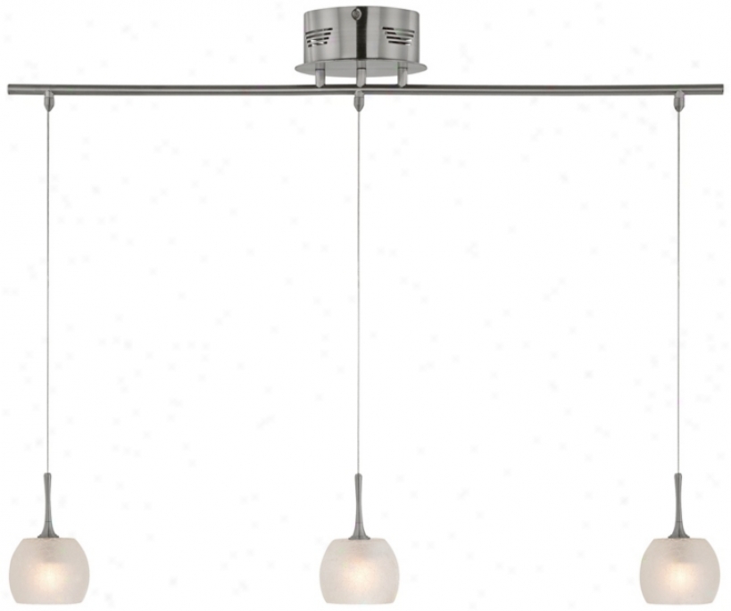 Crackle Pale Giass Three-light Island Chandelier (t2927)