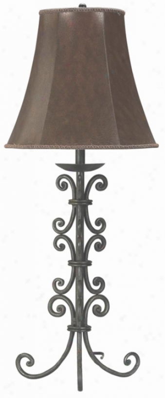 Craftsman Wrought-iron Accumulation Scroll Table Lamp (95241)