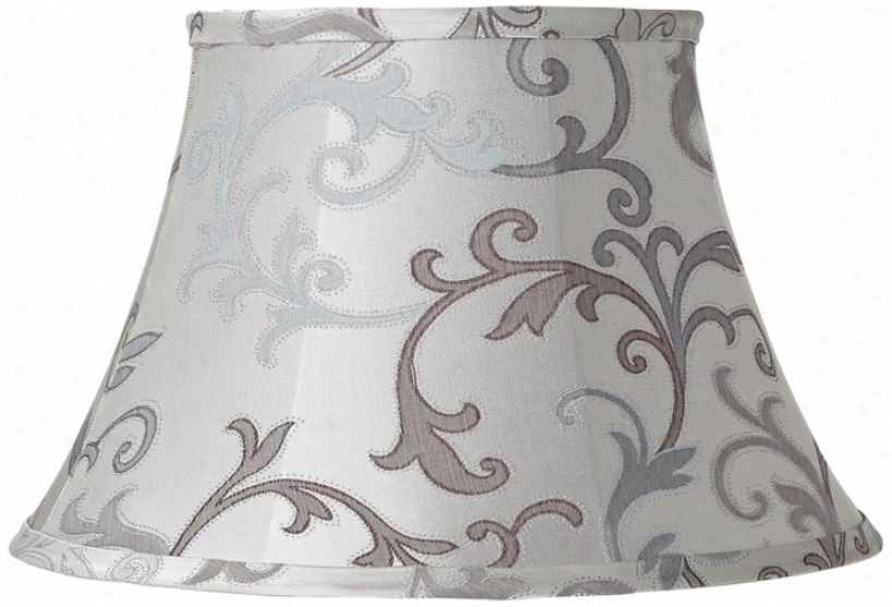 Cream And Gray Floral Scroll Lamp Shade 100x17x11 (spider) (v3792)