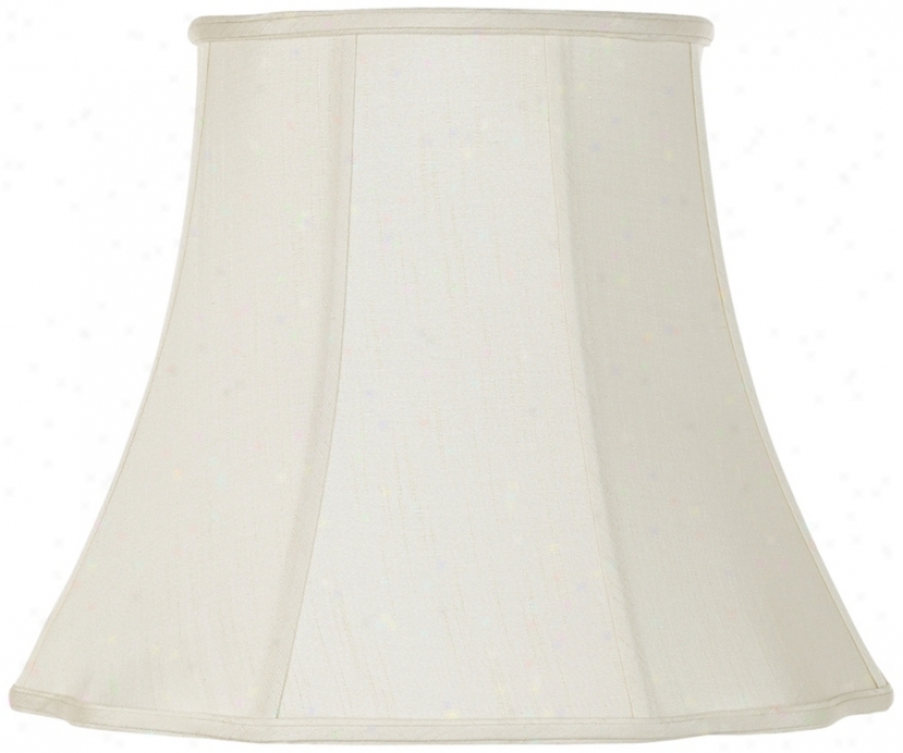 Creme Bell Curve Cut Corner Lamp Shade 11x18x15 (spider) (r2994)