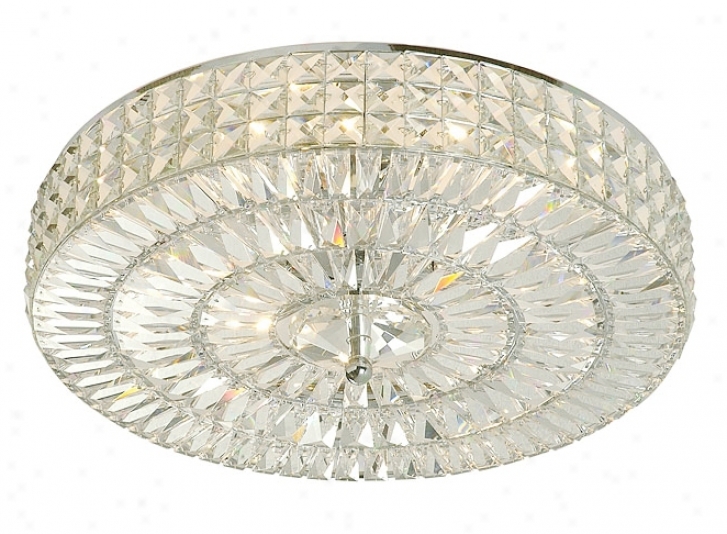 Crystal Basket 18" Wide Ceiling Light Fixture (06756)