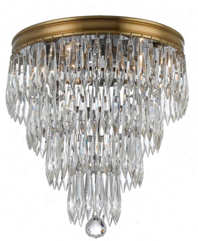 Crystorama Chloe 10 1/2" High Brass Ceiling Light Fixture (v8814)