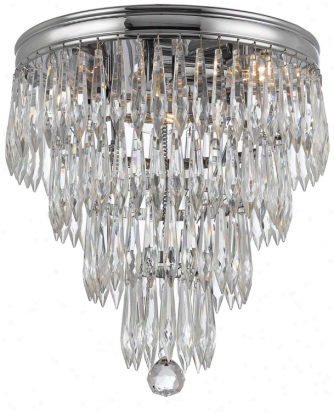 Crystorama Chloe 10 1/2" High Chrome Ceiling Light Fixture( v8813)