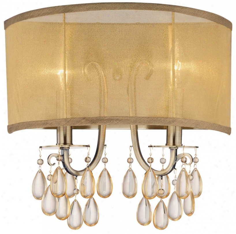 Crystorama Hampton Collection 13" High 2-light Wall Sconce (m2601)