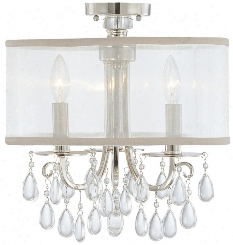 Crystorama Hampton Collection Chrome 14" Wide Cwiling Light (m2625)