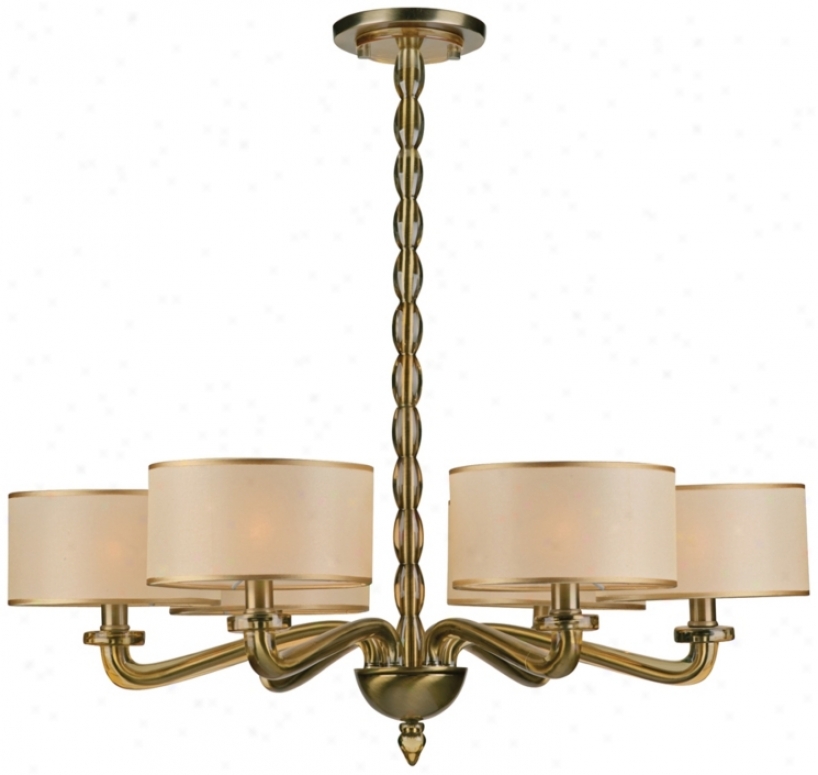 Crystorama Luxo Collection Antique Brass 30" Wide Chandelier (p9693)