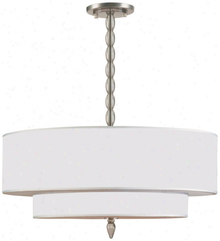 Crystorama Luxo Satin Nickel 26" Wide Chandelier (m3704)