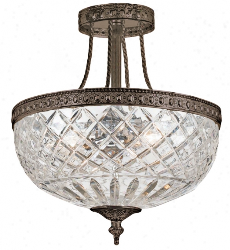 Crystorama Majestic Bronze 12" Wide Semiflush Ceiling Light (k0584)