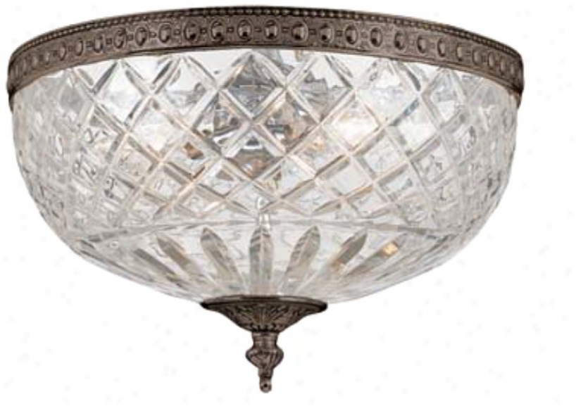 Crystorama Majestic English Bronze 12" Wide Ceiling Light (k0579)