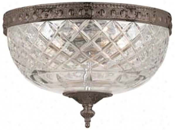 Crystorama Majestic English Bronze 8" Wide Ceiling Light (k0573)