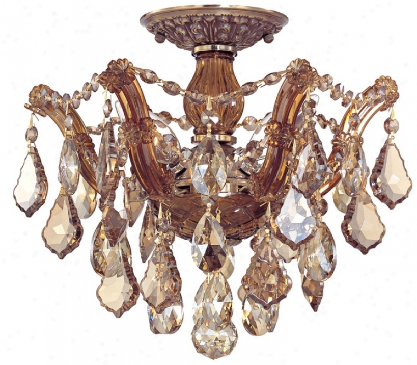 Crystorama Maria Theresa 13 1/2" Wide Crystal Ceiling Light (v8807)