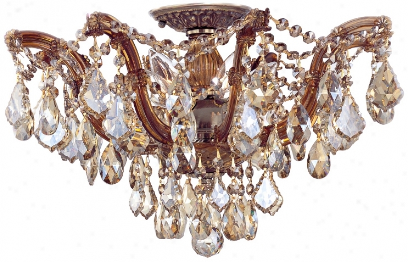 Crystorama Maria Theresa 19" Remote Crystal Ceilinf Buoyant (v8802)