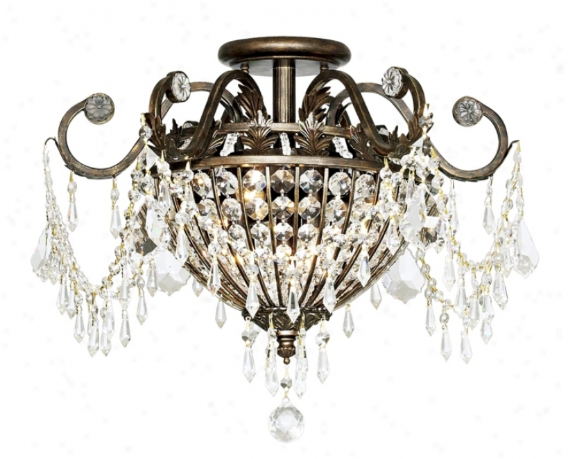 Crystorama Parisian 19" Wide Ceiling Light Fixture (1736)