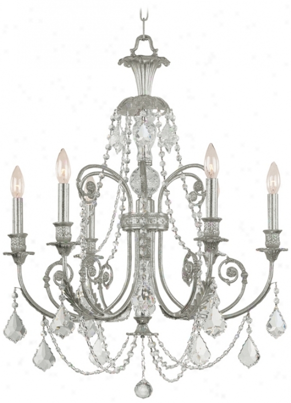 Crystorama Regis Collection Old Silver 26" Wide Chandelier (r0902)