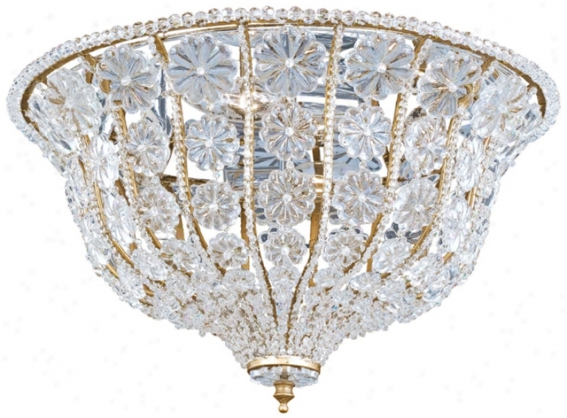 Crystorama Signature Burnished Gold 16" Wide Ceiling Light (k0590)