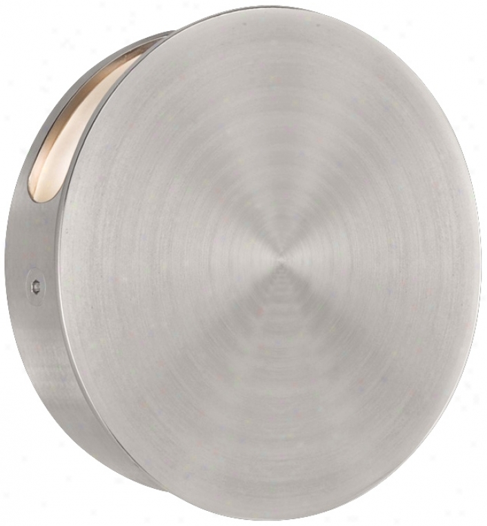 Csl Dissc Satin Aluminum 4 3/4" Wide Led Wall Light (t0082)