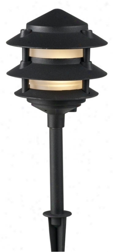 Dabmar Three Tiered Black Landscape Light (87123)