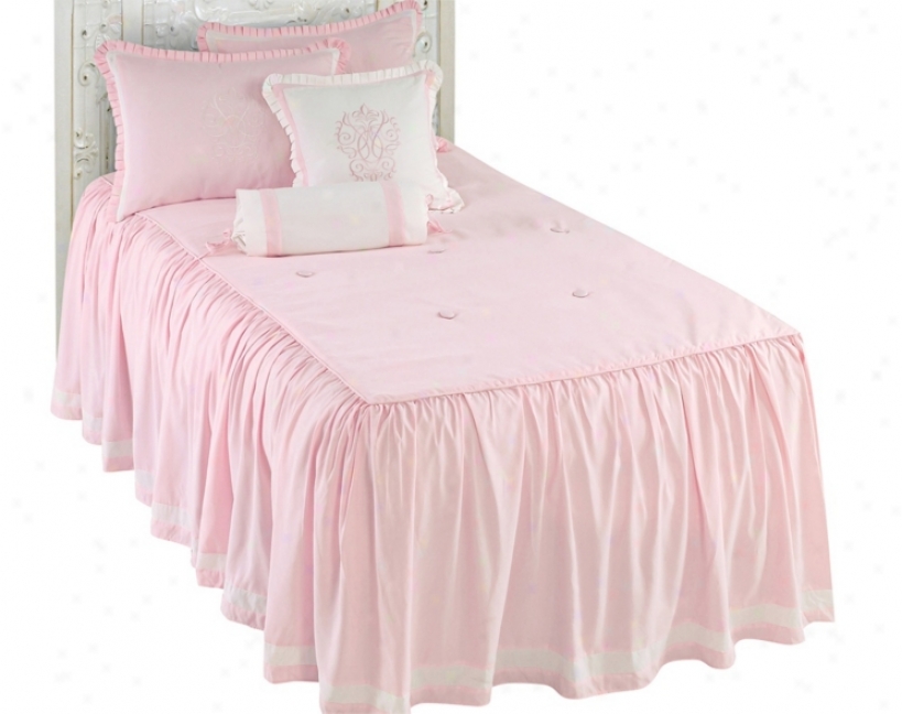 Daphne 3-piece Pink And White Full Comforter Set (v3223)