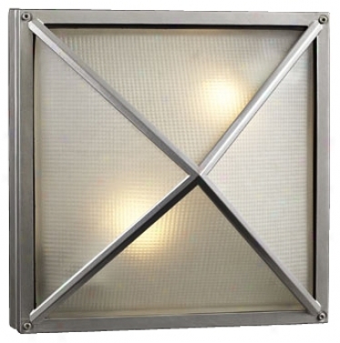 Deco Square Silver 12 1/2" Wide Outdoor Wall Light (h4504)