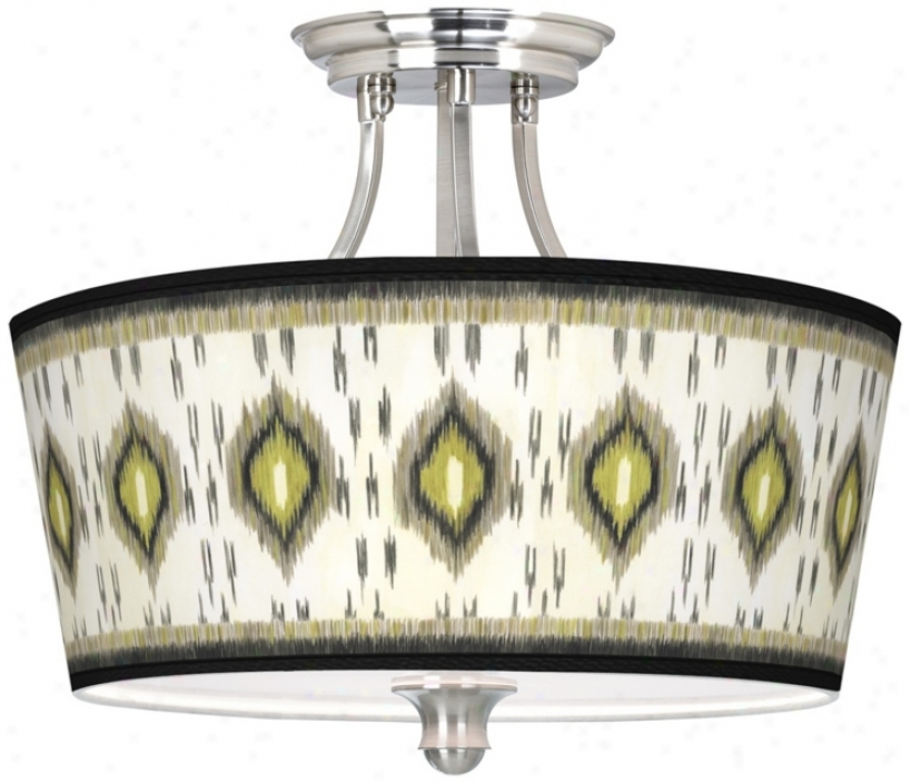 Desert Ikat Tapered Drum Giclee Ceiling Light (m1074-y6162)