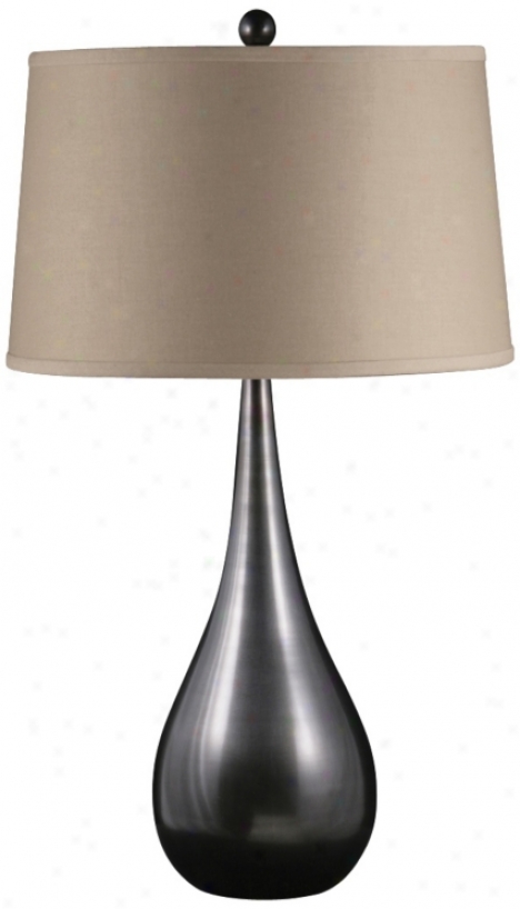 Dewdrop Oil-rubbed Brass Spun Metal Tqble Lamp (u9244)