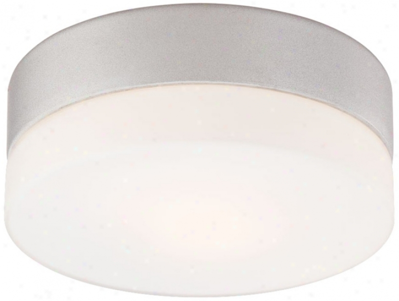 Disc Mini 6" Wide Metallic Gray Round Ceiling Light (x0699)