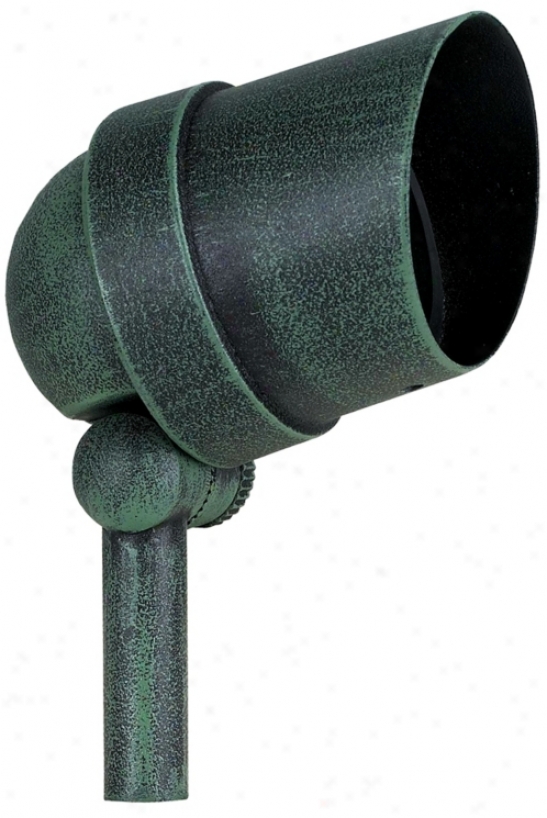 Distressed Green Hooded 50 Watt Outdoor Spot Light (r1069)