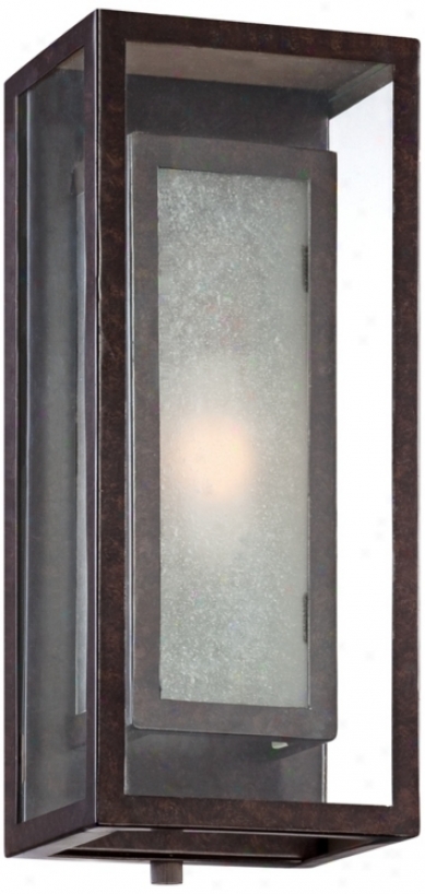 Double Box Bronze Finish 15 1/2" High Outdoor Wall Light (w8903)