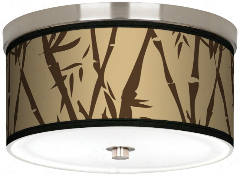 Earth Bamboo Nickel 10 1/4" Wide Ceiling Light (j9214-k1705)