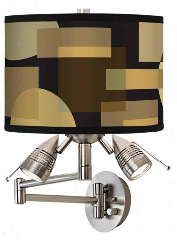 Earthy Geometrics Giclee Swing Arm Wall Light (80379-95596)