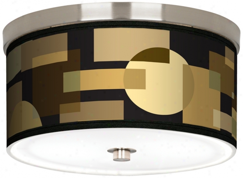 Earthy Geometrics Nickel 10 1/4" Wide Ceiling Light (j9214-k1654)