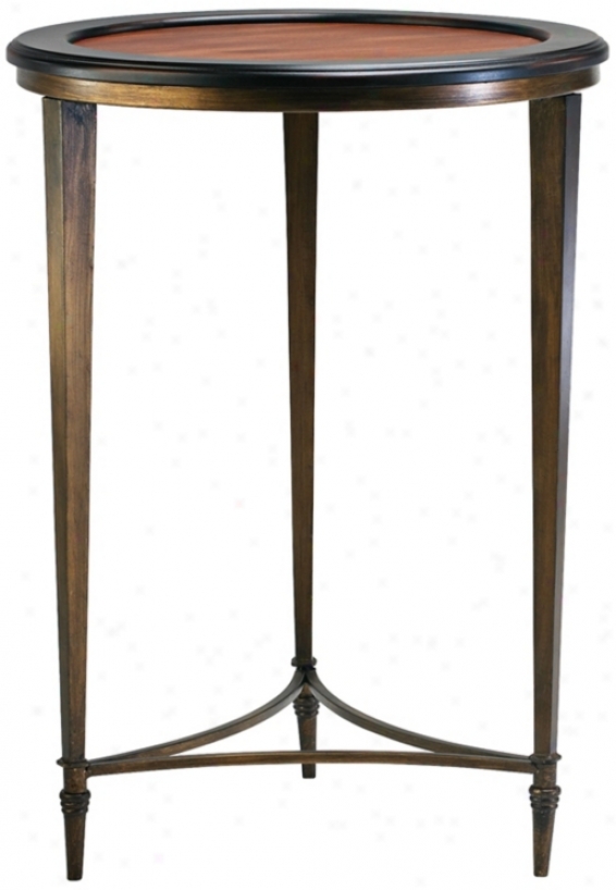 Ebony And Mahogany 28 1/2" High Paloma Side Tqble (r1399)