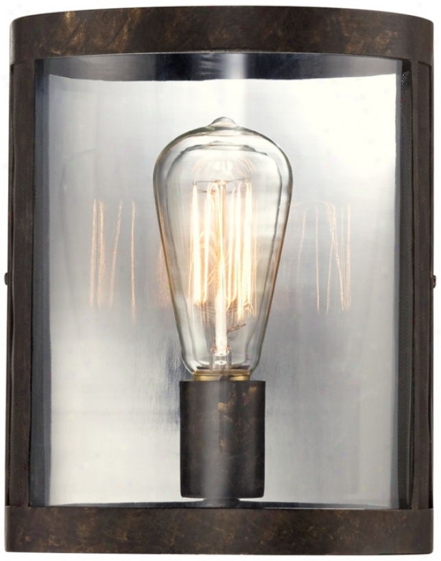 Edison Bulb 8" Wide Bronze Wall Sconce (w5974)