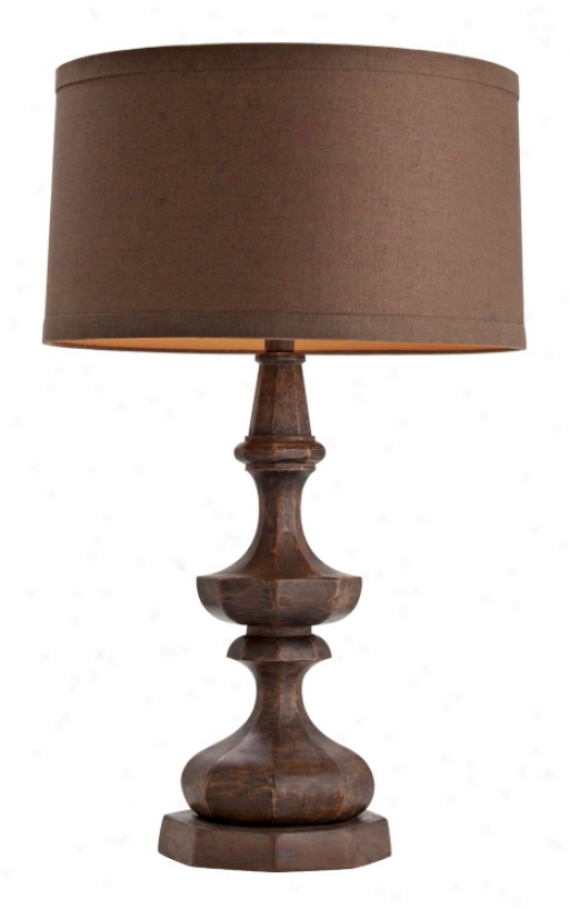 Ellington Gray Weathered Wood Table Lamp (n6056)