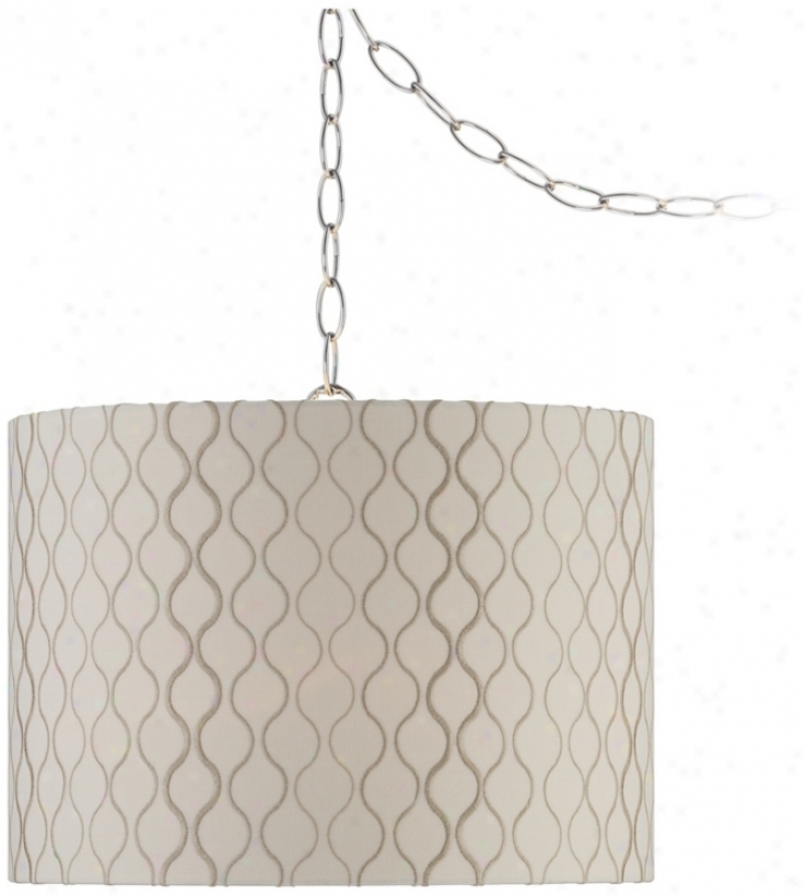 Embroidwred Hourglass Swag Style Plug-in Chandelier (w2871)