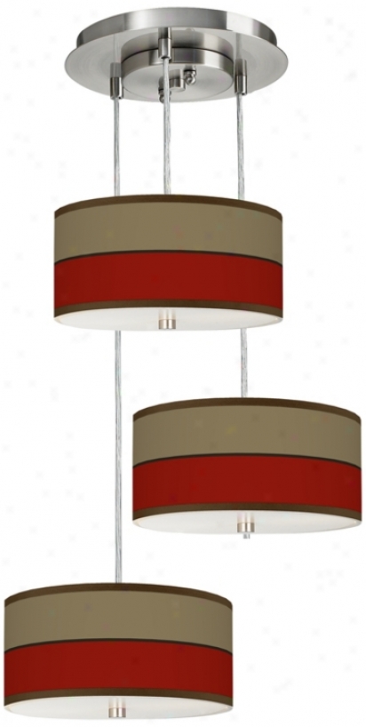 Empire Red 3-in-1 Drum Shade Giclee Pendant (m2298-u4685)