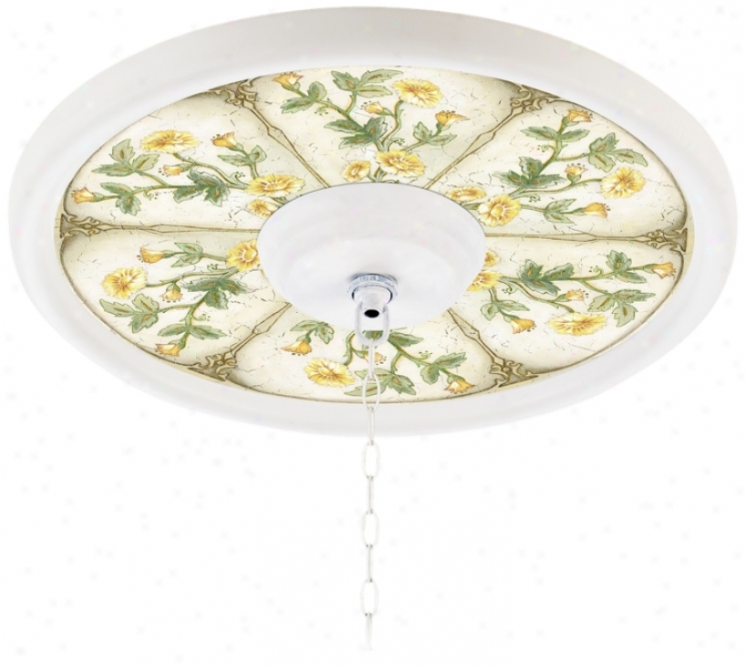 English Garden Butter 16" White 4" Opening Medallion (g8175-h3669)