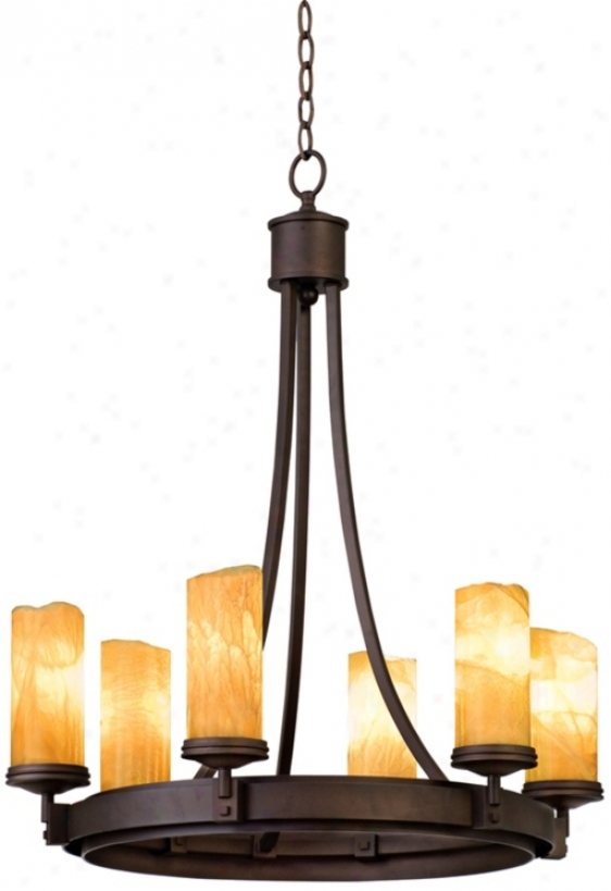 Espille Bronze Six Light Chandelier (g8644)