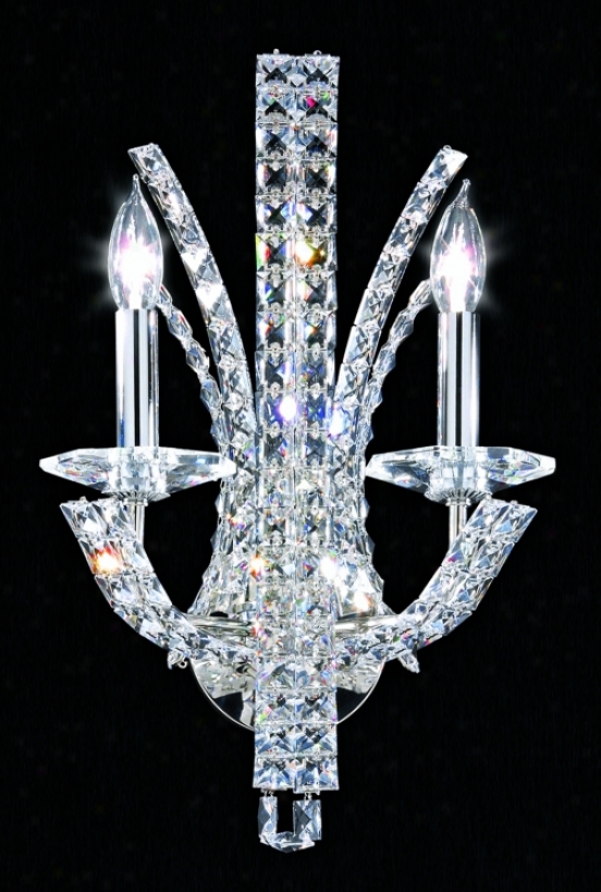 Estella 11&#8221; Wide Swarovski Crystal Wall Sconce (49460)