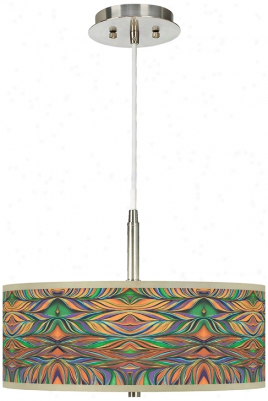 Exotic Peacock Giclee Pendant Chandelier (g9447-v5917)