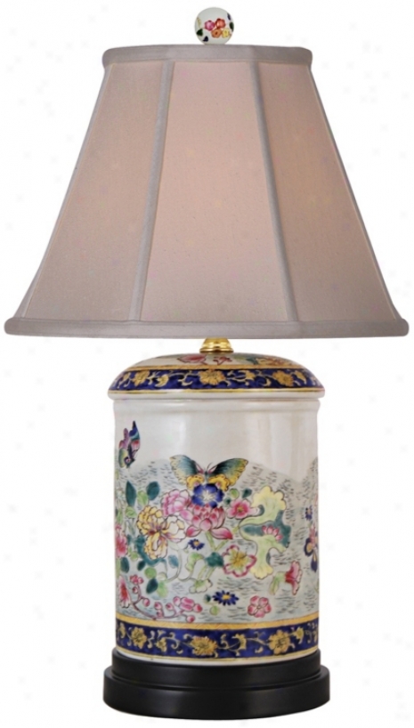 Famille Rose Jar Porcelain Table Lamp (n2049)