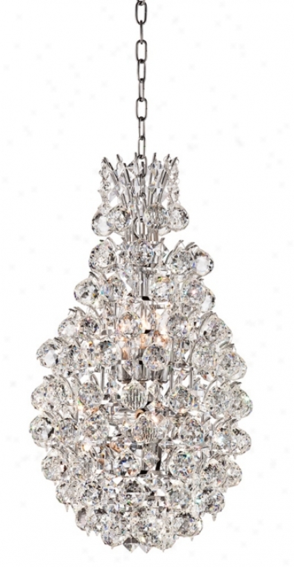 Fargate 13 3/4" Spacious Chrome And Crystal Chandelier (w6622)