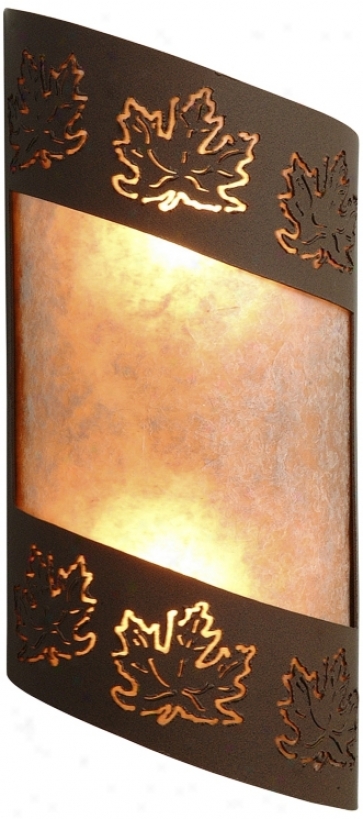 Fargo Collection Maple Leaf 14" High Wall Sconce (j0456)