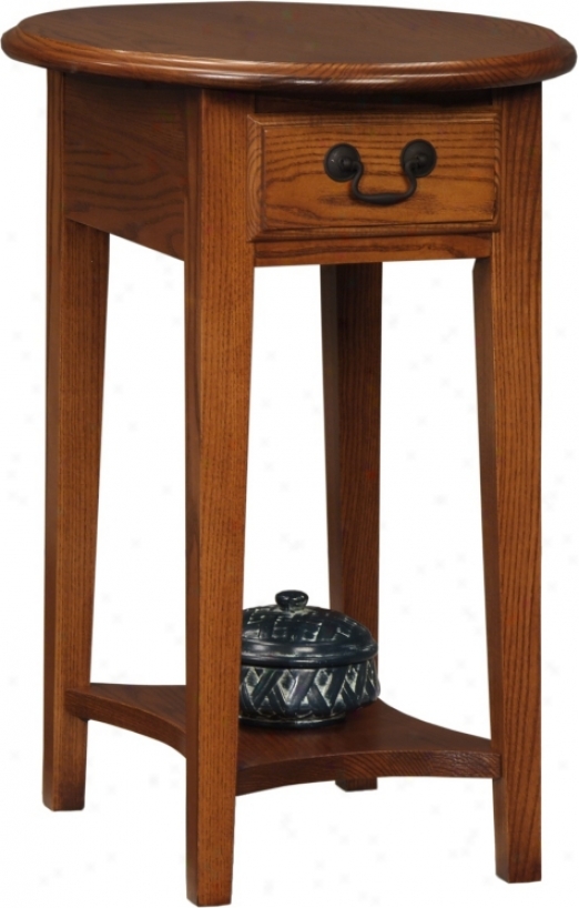 Favoriite Finds Medium Oak Finish Oval Side Table (k3087)