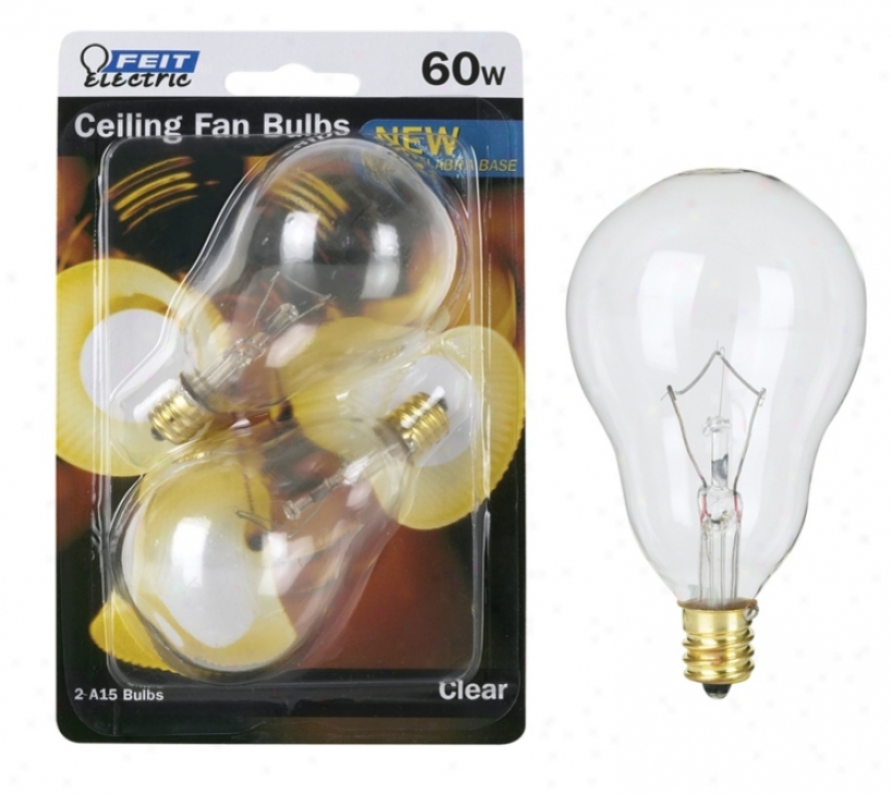 Feit 60 Watt A15 2-pack Perspicacious Candelabra Bulb (92053)