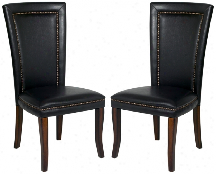 Fenwick Collection Set Of 2 Faux Leather Chairs (p1353)