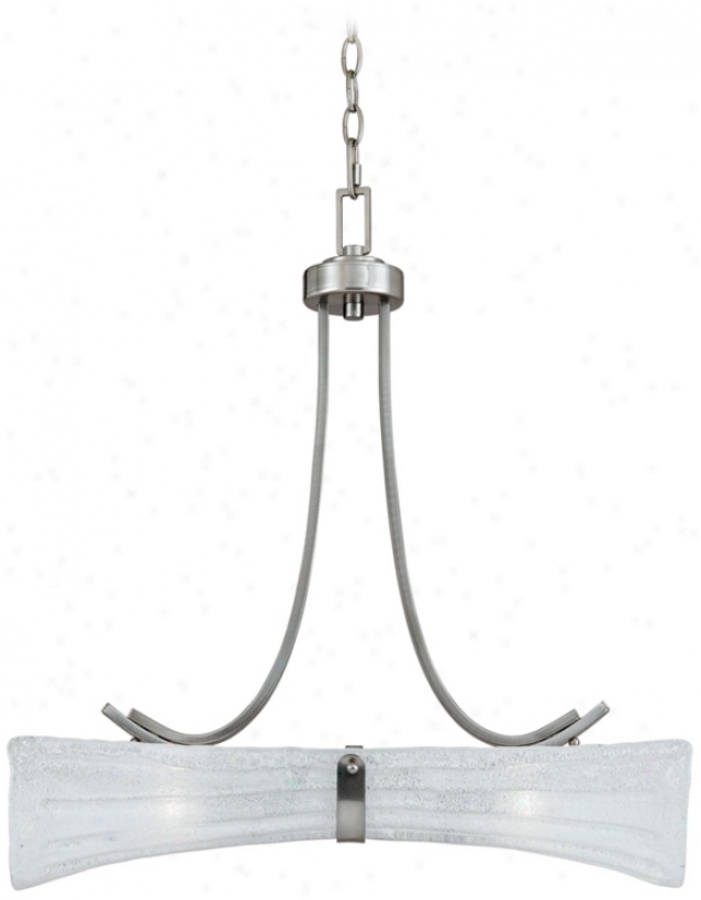 Fiji Collection Nickel 2-light Pendant Chandelier (k1276)